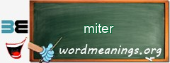 WordMeaning blackboard for miter